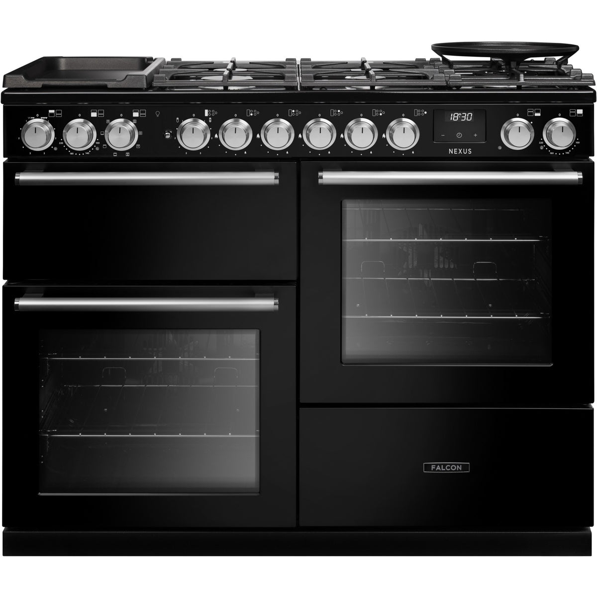 Piano de cuisson mixte FALCON NEXUS NGC OC TAB GAZ 110 CM NOIR CHROME