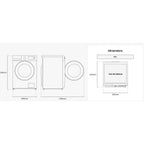 Lave linge séchant hublot SAMSUNG WD10HG6U94BE - 10/6 kg - 1400 tr/min - Classe D - Moteur Inverter - Dosage automatique - Connecté