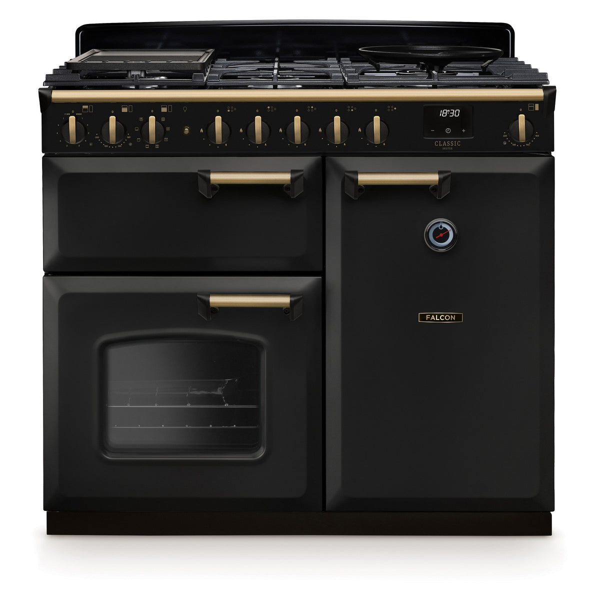 Piano de cuisson gaz FALCON NGC TAB GAZ 100 CM CHARBON LAITON ANTIQU