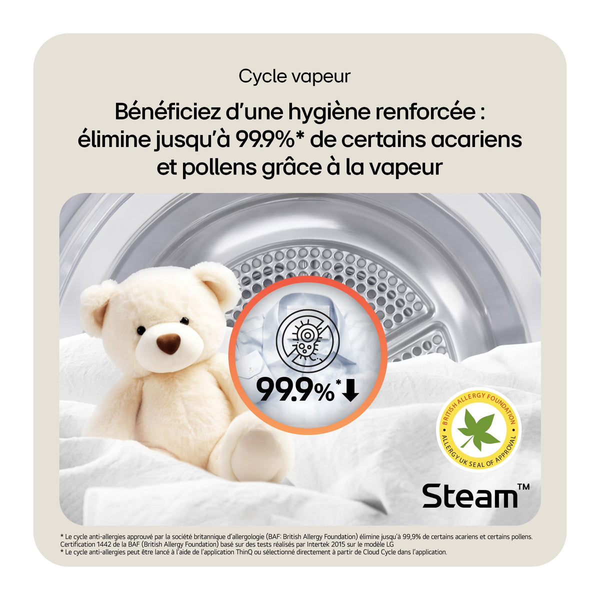 Lave linge hublot LG F34X56WHST - 13 kg - 1400 tr/min - Classe A - Moteur direct drive - Connecté