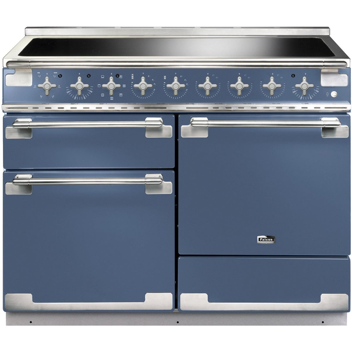 Piano de cuisson induction FALCON ELISE 110 ROCHE BLEUE NICKEL BROSSÉ