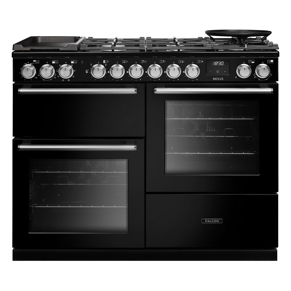 Piano de cuisson mixte FALCON NEXUS NGC OC TAB GAZ 110 CM NOIR CHROME