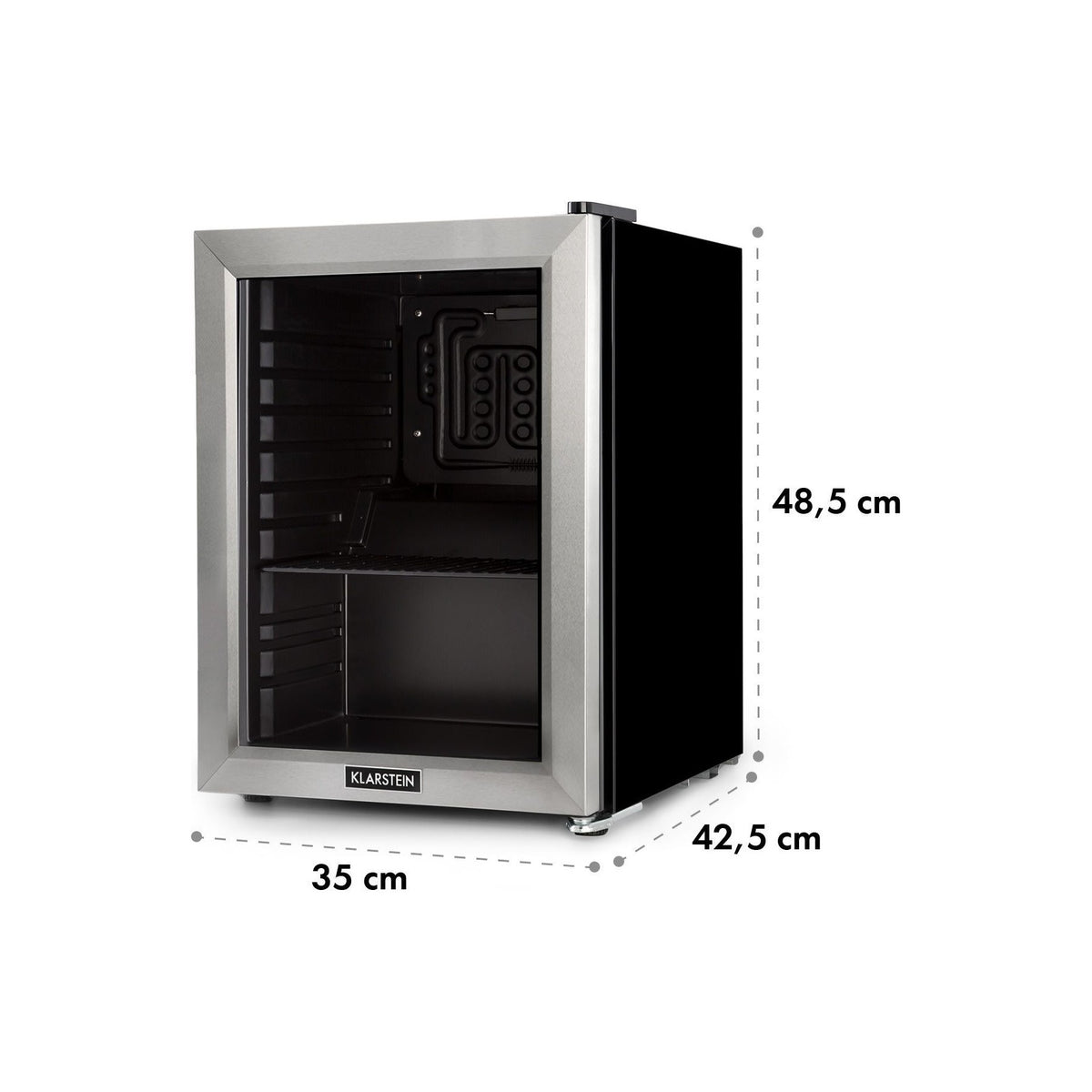 Mini réfrigérateur KLARSTEIN Harlem 23L A+ porte vitrée 39 dB Noir