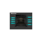 Four encastrable HISENSE BI64223EPBG - Pyrolyse - Chaleur pulsée - Rails télescopiques - Mode Pizza 300°C - Air Fry