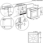 Four Pyro ELECTROLUX EOE6P57X - Pyrolyse - Chaleur pulsée - Porte froide - Rails télescopiques - Sonde de cuisson