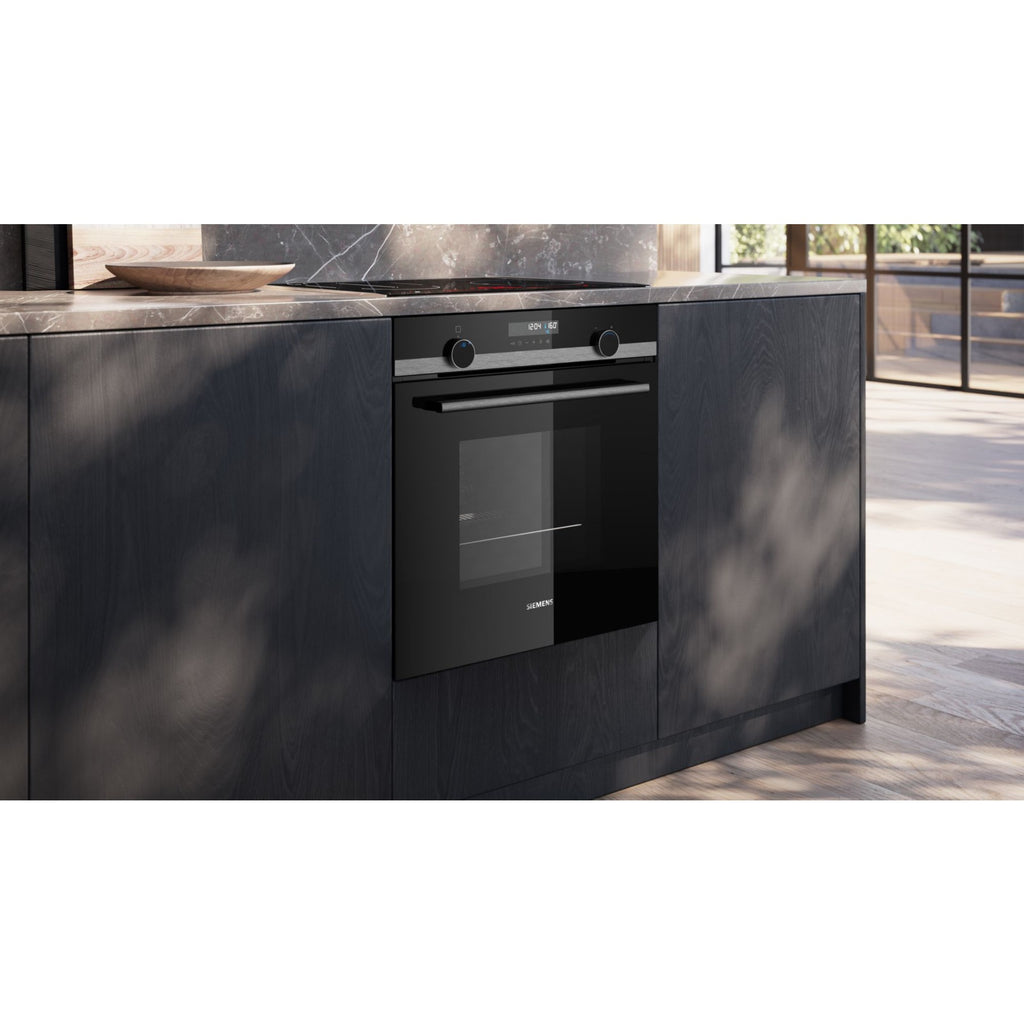 Four encastrable SIEMENS HB578HBS7 - Pyrolyse - Chaleur pulsée - Porte froide - iQ500 - Rails Télescopiques