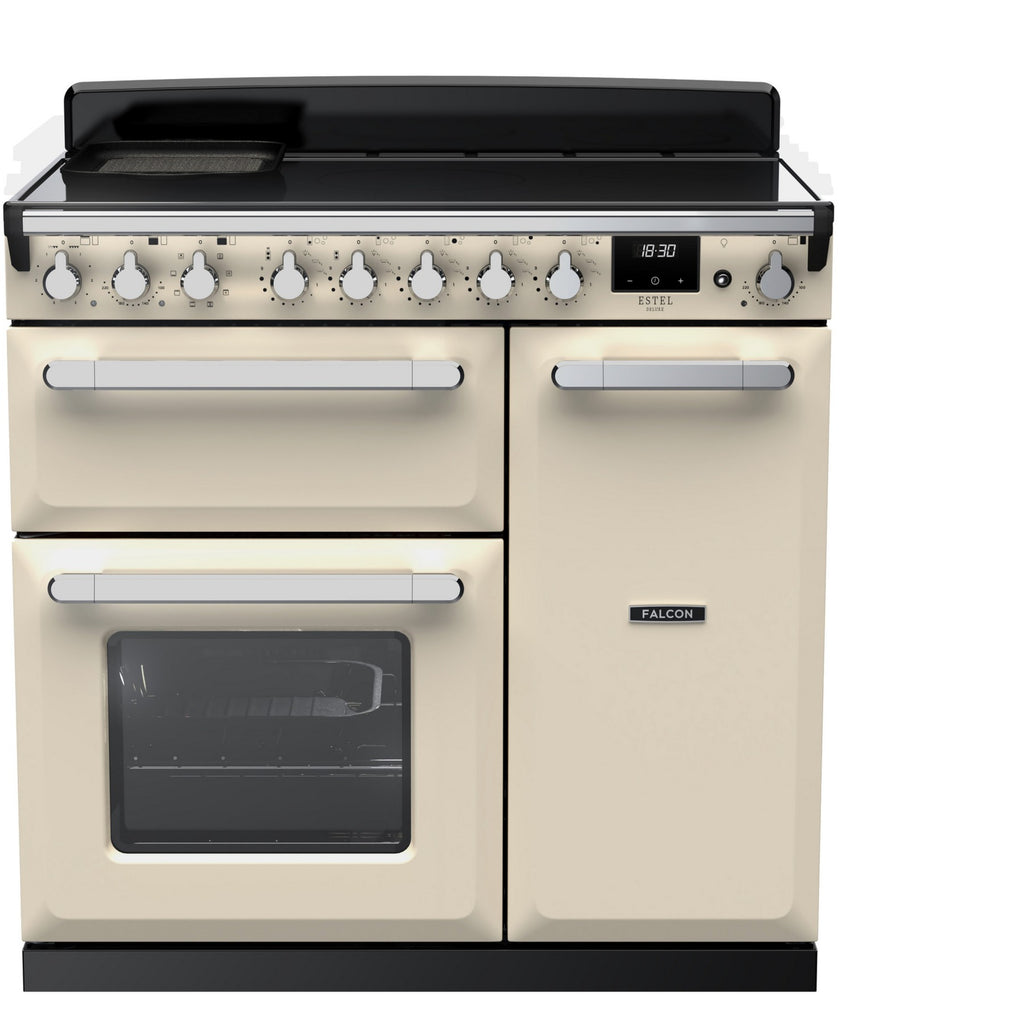 Piano de cuisson induction FALCON ESTEL DELUXE TAB IND 90 CM CREME PASTEL