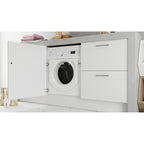 Lave linge hublot encastrable INDESIT BIWMIL9146FR - 9 kg - 1400 tr/min - Classe A - Moteur induction