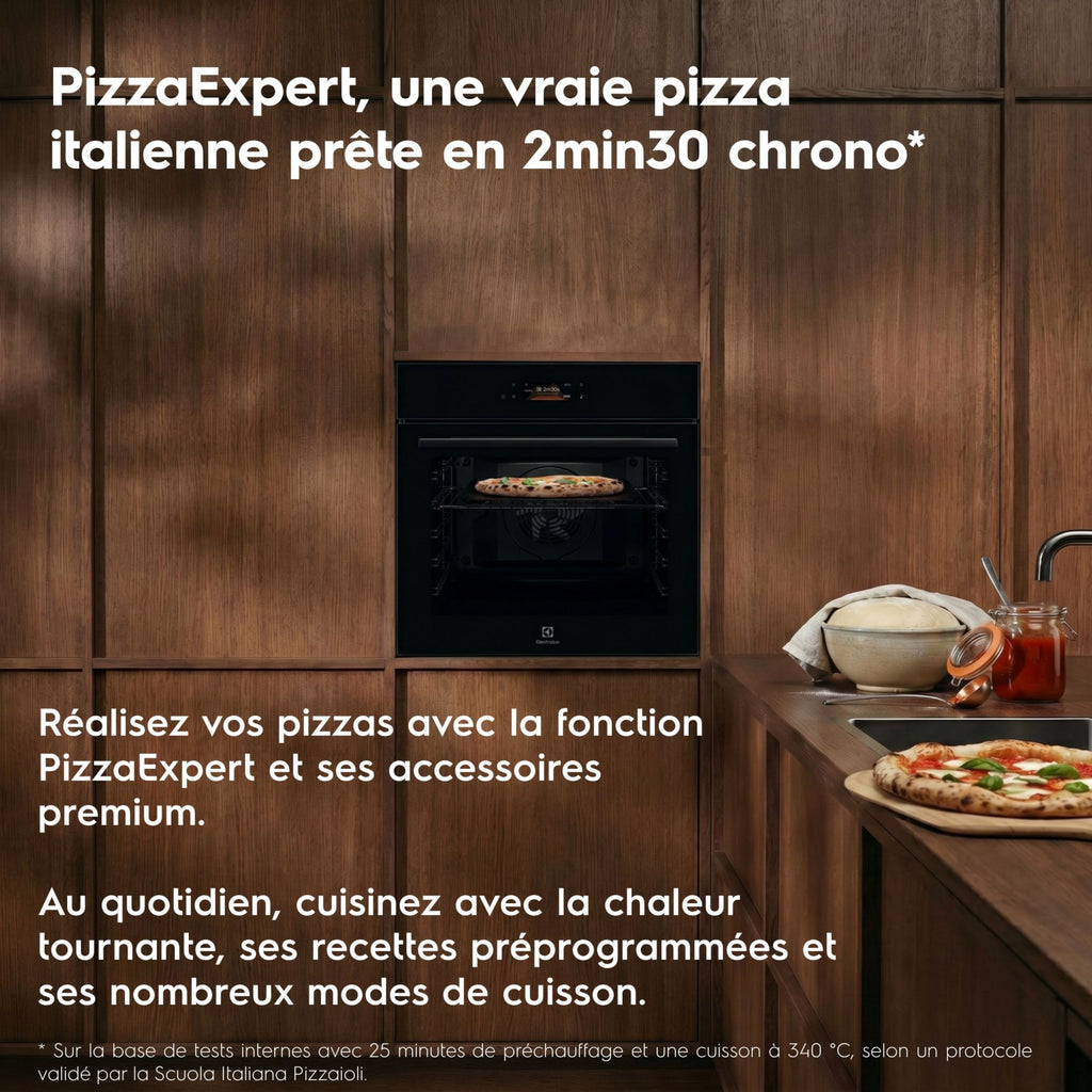 Four encastrable ELECTROLUX EOX8P38WZ - Pyrolyse - Chaleur pulsée - Écran tactile - Rails télescopiques - Fonction Pizza Expert