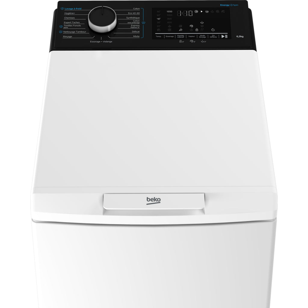 Lave linge top BEKO TB6521BENERGYSPINFR - 6,5 kg - 1200 tr/min - Classe A - Moteur standard