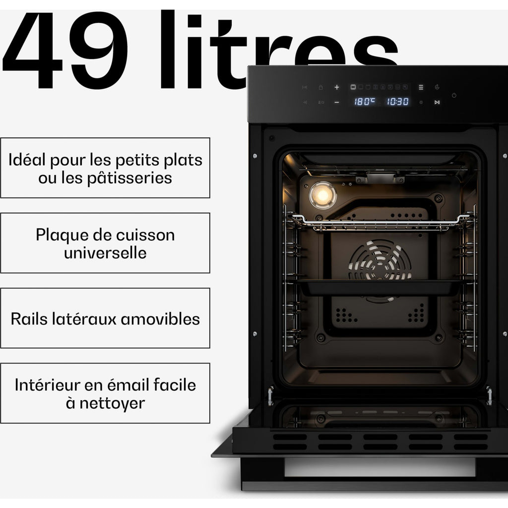 Four encastrable KLARSTEIN 45cm 49 litres CEE A 2350 W Noir Velaire