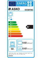 Four encastrable ASKO OCS8478G - Hydrolyse - Chaleur pulsée - Vapeur - Porte froide - Rails télescopiques