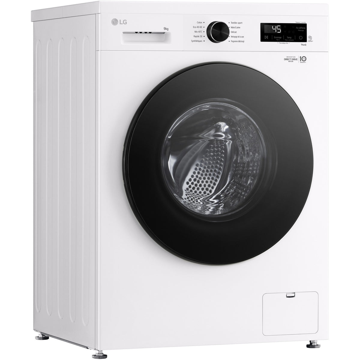 Lave linge hublot LG F94B16WHS - 9 kg - 1400 tr/min - Classe A - Moteur induction entraînement direct - Connecté