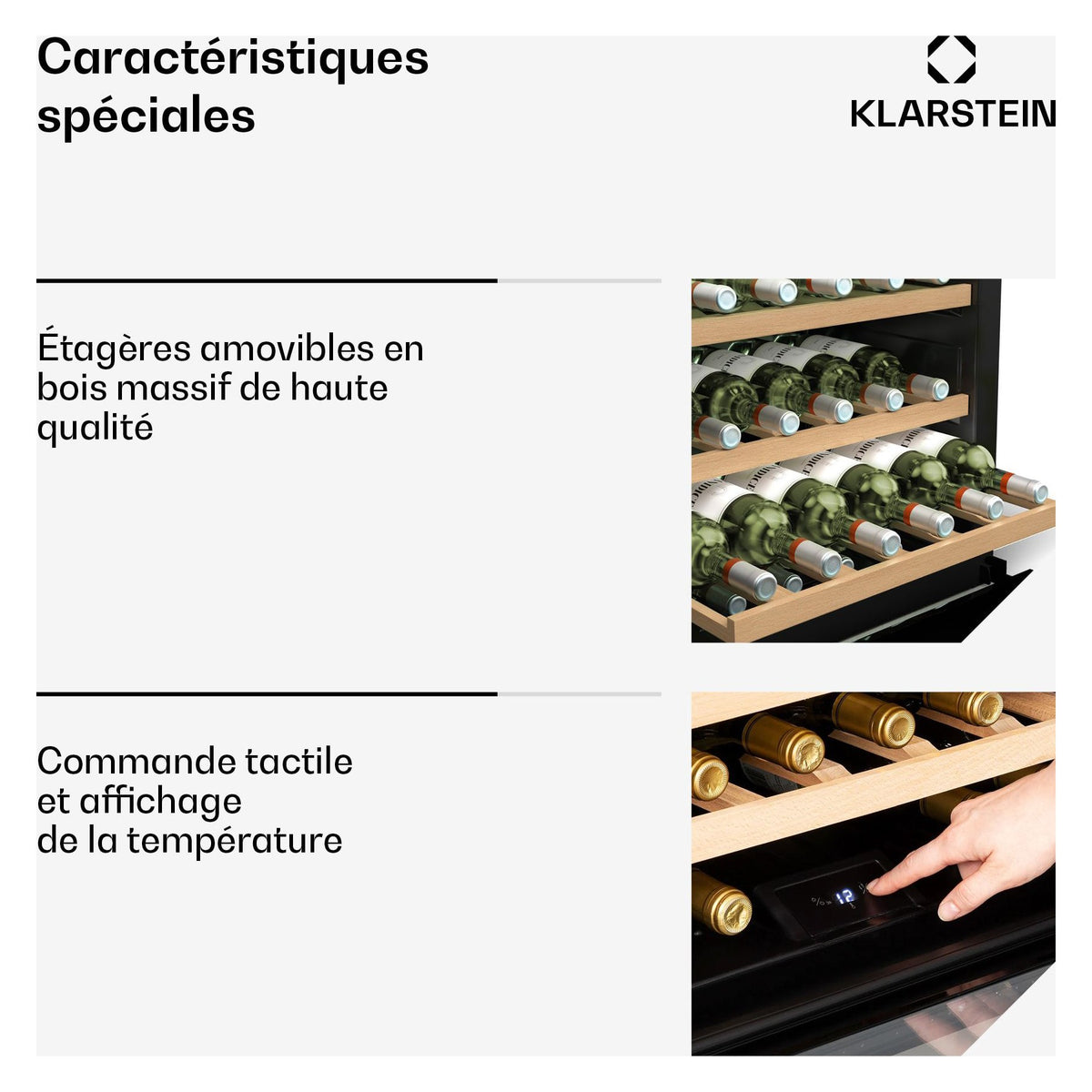 Cave à vin de service KLARSTEIN Vinsider 30 Built-In Uno 30 Fl LED