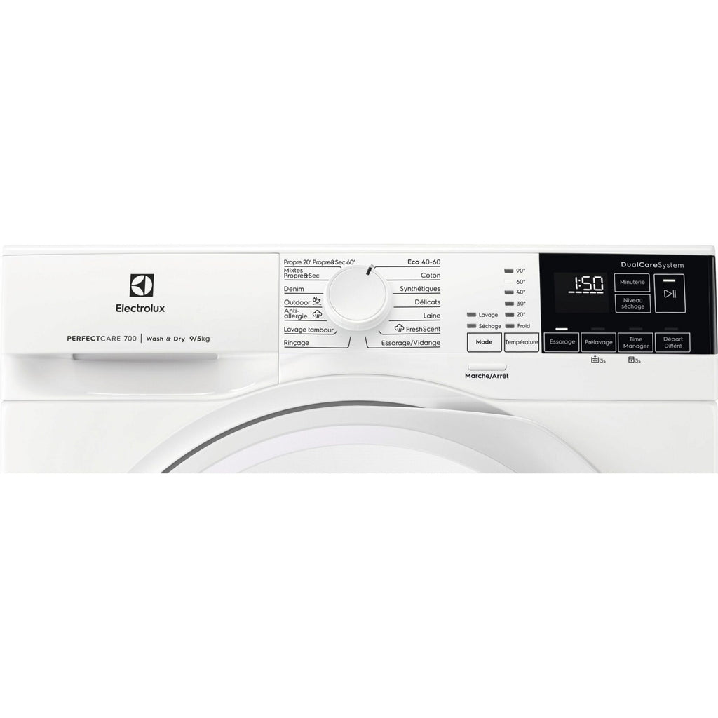 Lave linge séchant hublot ELECTROLUX EW7W4951EB - 9/6 kg - 1600 tr/min - Classe E - Moteur Inverter - Connecté