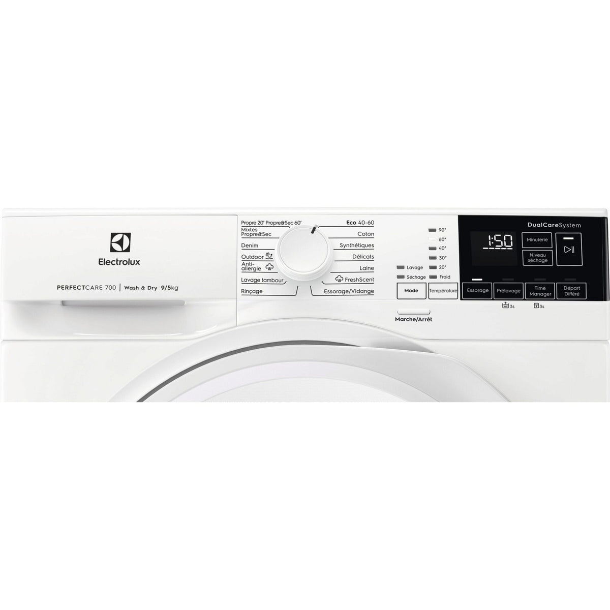 Lave linge séchant hublot ELECTROLUX EW7W4951EB - 9/6 kg - 1600 tr/min - Classe E - Moteur Inverter - Connecté
