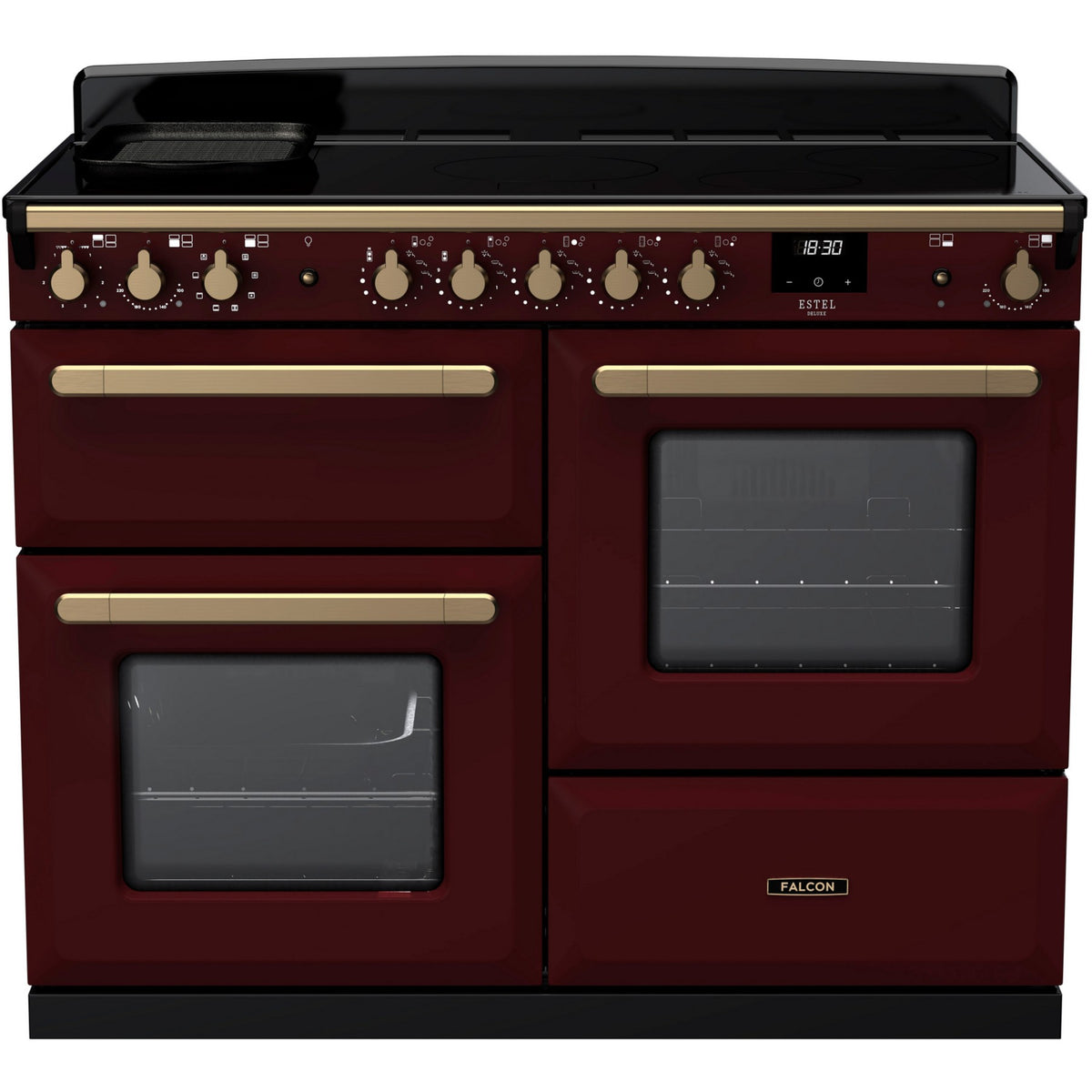 Piano de cuisson induction FALCON ESTEL DELUXE OCTAB IND 110 CM BORDEAUX L
