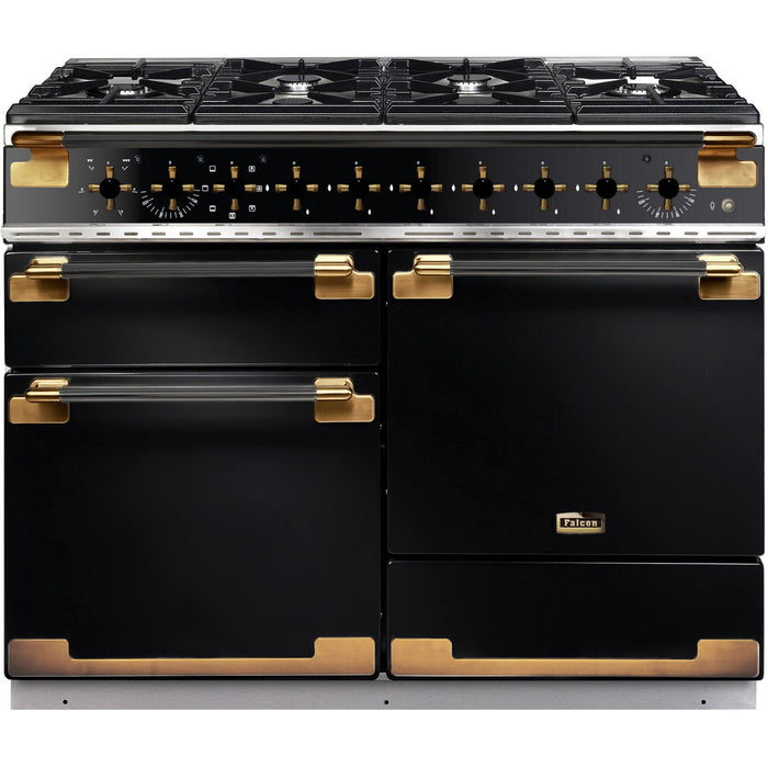 Piano de cuisson gaz FALCON ELISE LUXE TAB GAZ 110 CMNOIR LAITON