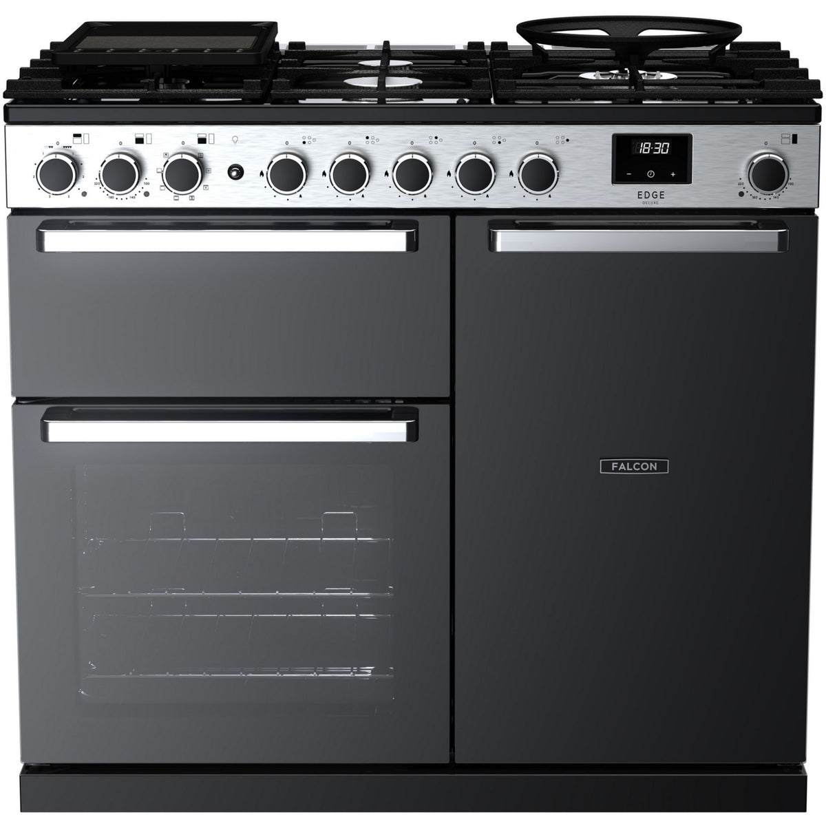 Piano de cuisson gaz FALCON EDGE DELUXE TAB GAZ 100 CM VERRE NOIR