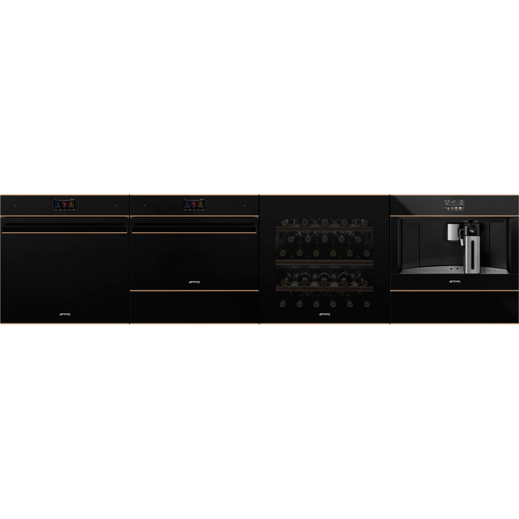 Four micro onde combiné SMEG SO4604M2PNR - Hydrolyse - Rails télescopiques
