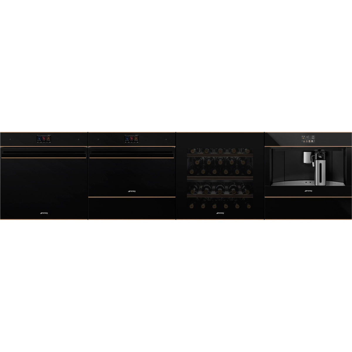 Four micro onde combiné SMEG SO4604M2PNR - Hydrolyse - Rails télescopiques