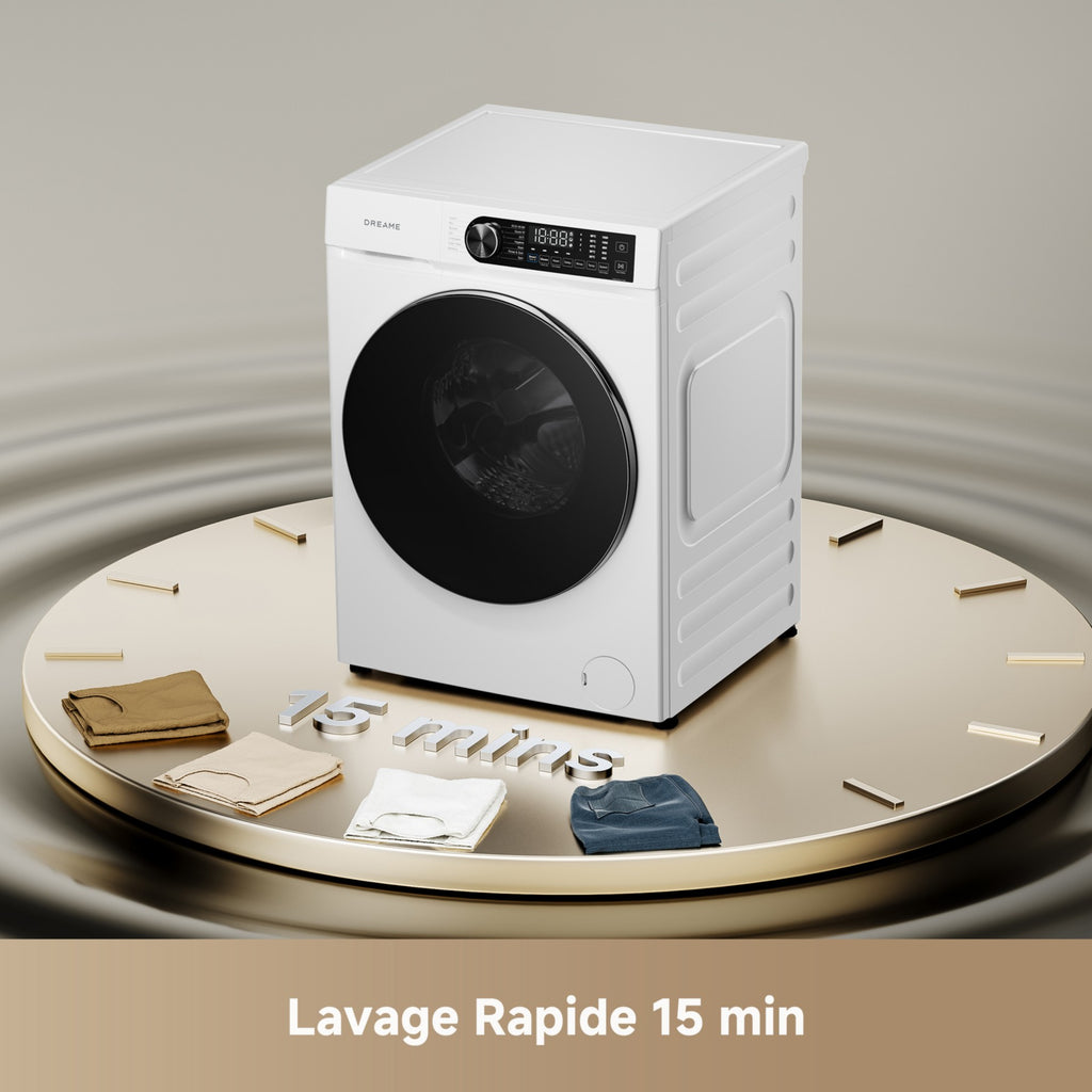 Lave linge hublot DREAME DRWASHSULTRA10KGW - 10 kg - 1200 tr/min - Classe A - Moteur induction