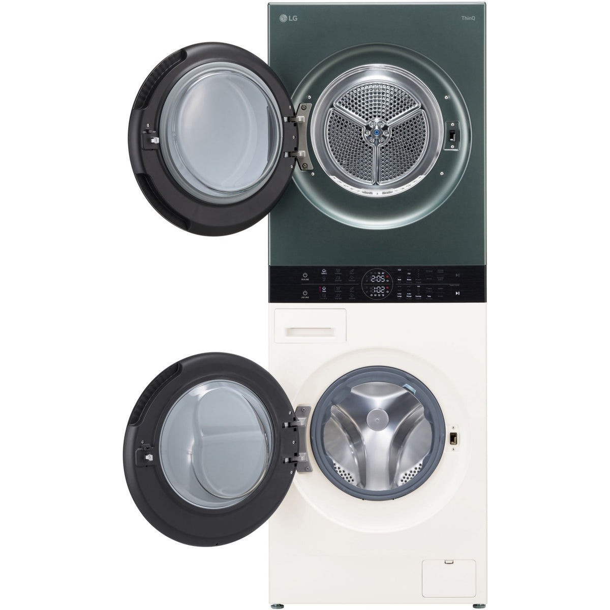 Lave linge séchant hublot LG F214WT8GRBE - 12/10 kg - 1400 tr/min - Moteur direct drive - TurboWash - Vapeur - Connecté