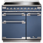 Piano de cuisson induction FALCON ELISE 90 ROCHE BLEUE NICKEL BROSSÉ