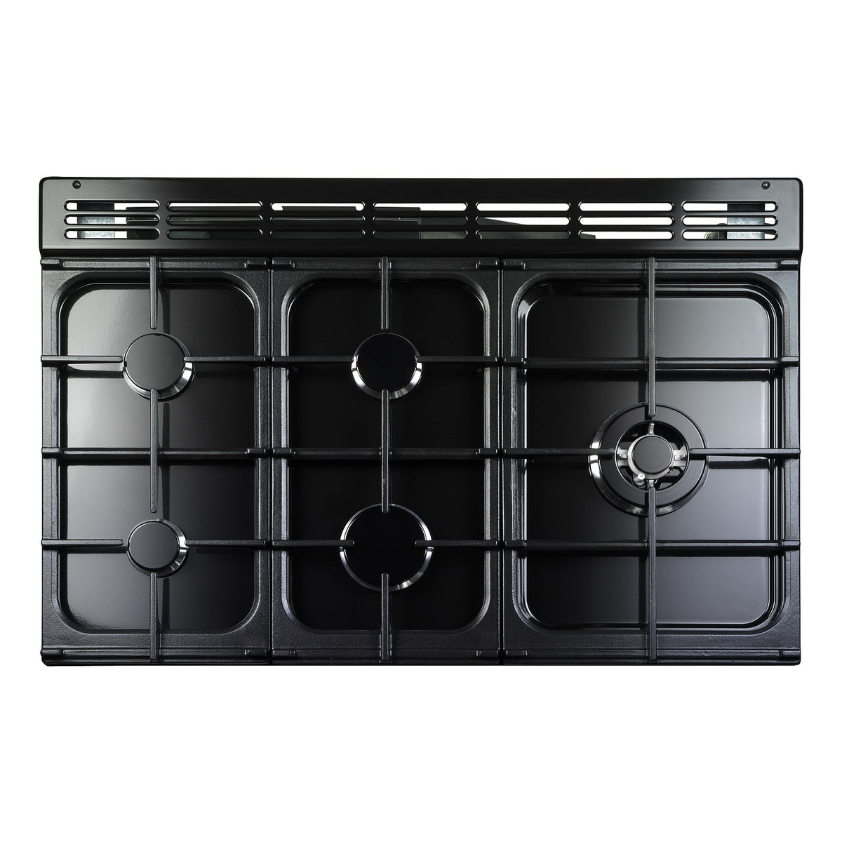Piano de cuisson gaz FALCON PROF+90 MIXT ROUGE CHROME