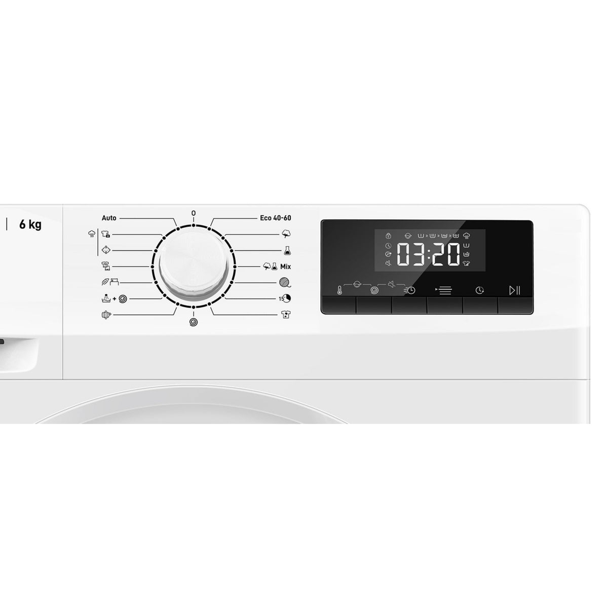 Lave linge compact LISTO LF612-L5b - 6 kg - 1200 tr/min - Classe A - Moteur induction