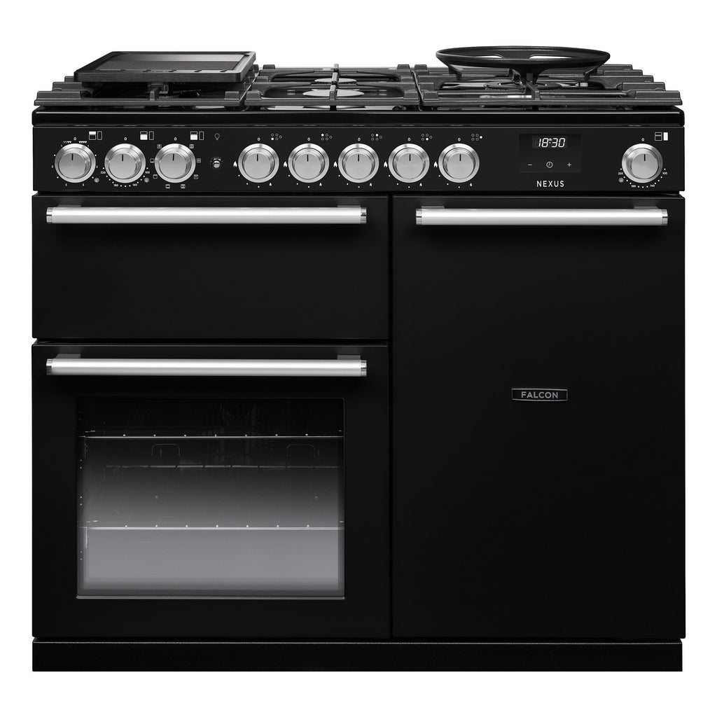 Piano de cuisson gaz FALCON NEXUS NGC TAB GAZ 100 CM NOIR CHROME