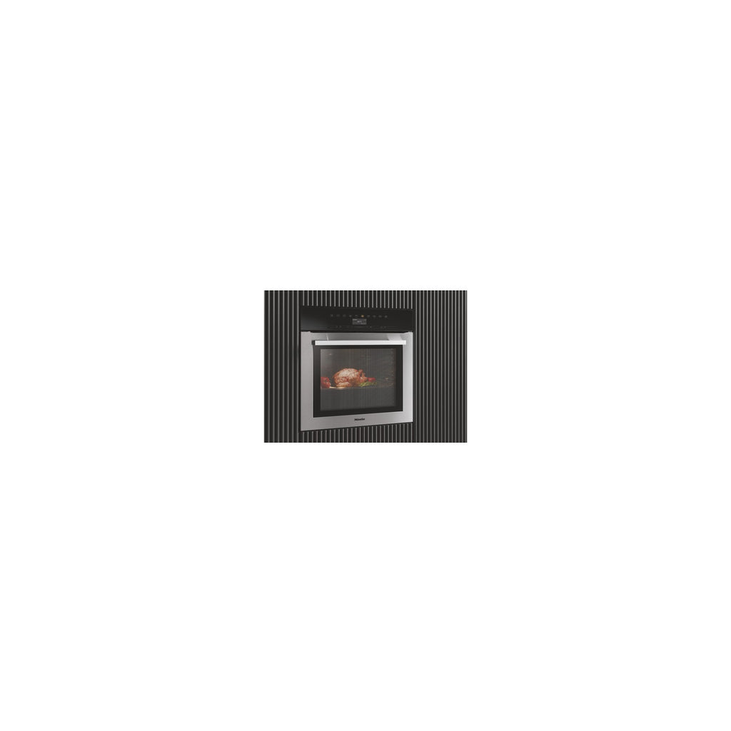 Four encastrable fonction vapeur MIELE H 7364 BP - Pyrolyse - Chaleur tournante - Porte froide - Rails télescopiques