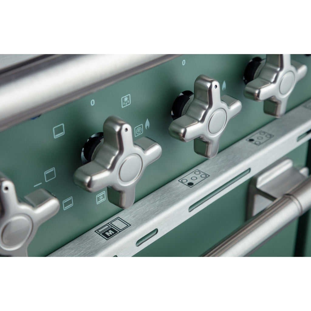 Piano de cuisson gaz FALCON ELISE 90 VERT MINERAL MAT NICKEL