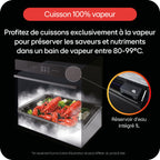 Four encastrable fonction vapeur LG WS9D7693CM - Vapeur - Hydrolyse - Porte froide - Rails télescopiques - Écran tactile