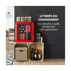 Mini réfrigérateur KLARSTEIN PopLife 48L 0-10°C design rétro rouge
