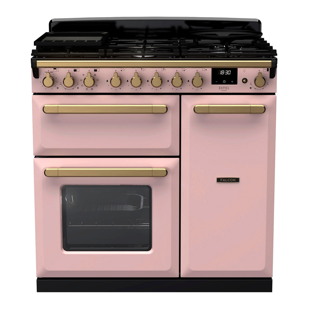 Piano de cuisson gaz FALCON ESTEL DELUXE TAB GAZ 90 CM ROSE PASTEL L