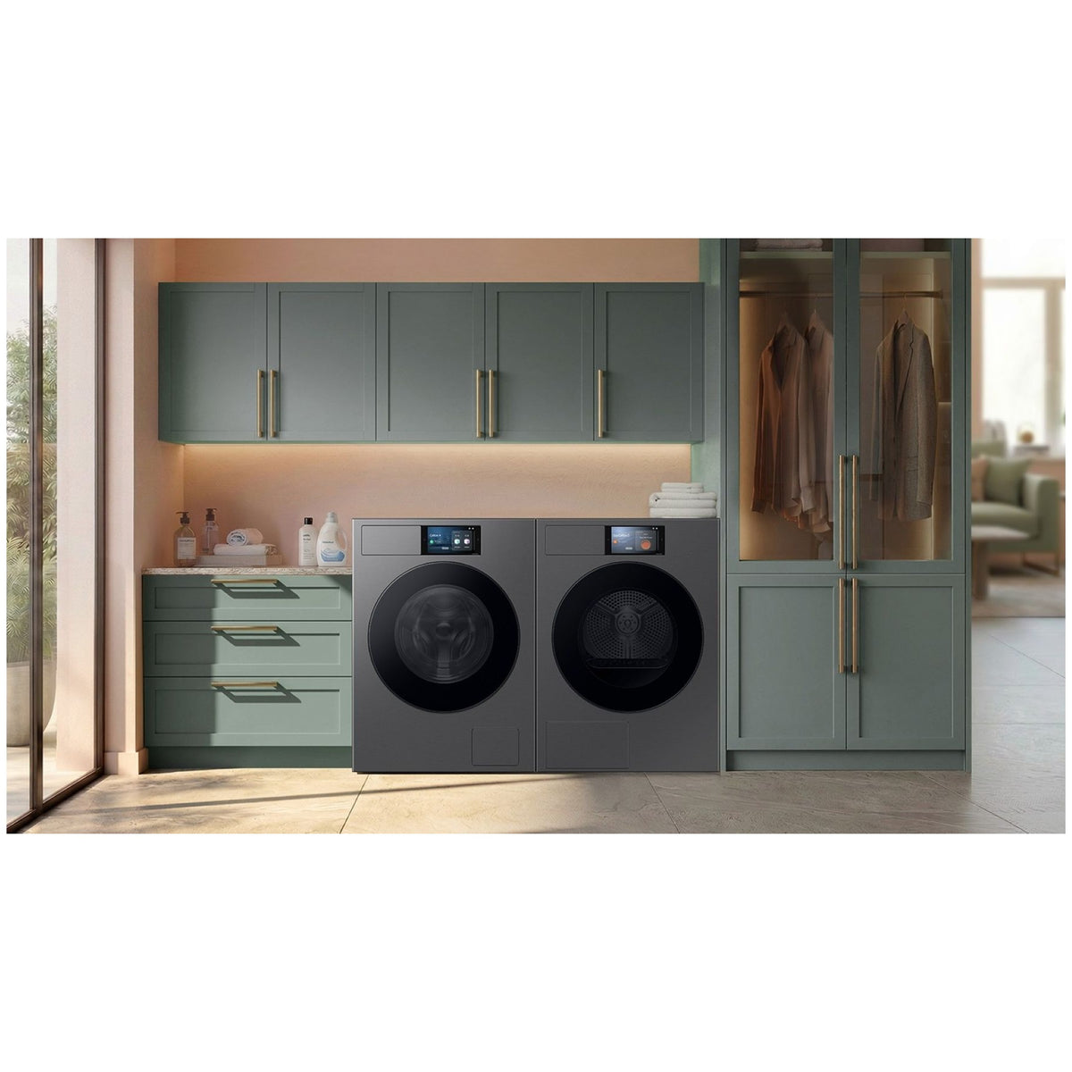 Lave linge hublot SAMSUNG WF90H09C4ST2 - 9 kg - 1400 tr/min - Classe A - Moteur induction - Dosage automatique - Connecté Wifi