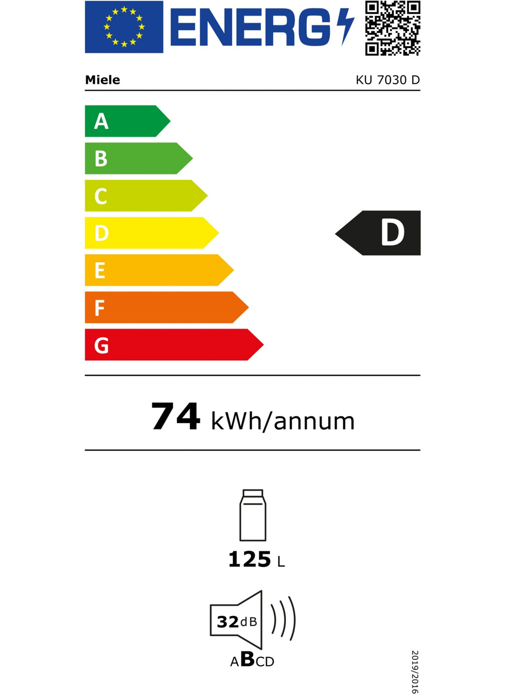 Réfrigérateur top encastrable MIELE KU 7030 D