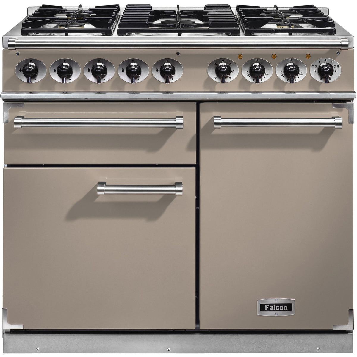 Piano de cuisson gaz FALCON Semi Pro DELUXE 100 FAUVE NICKEL BROSSÉ