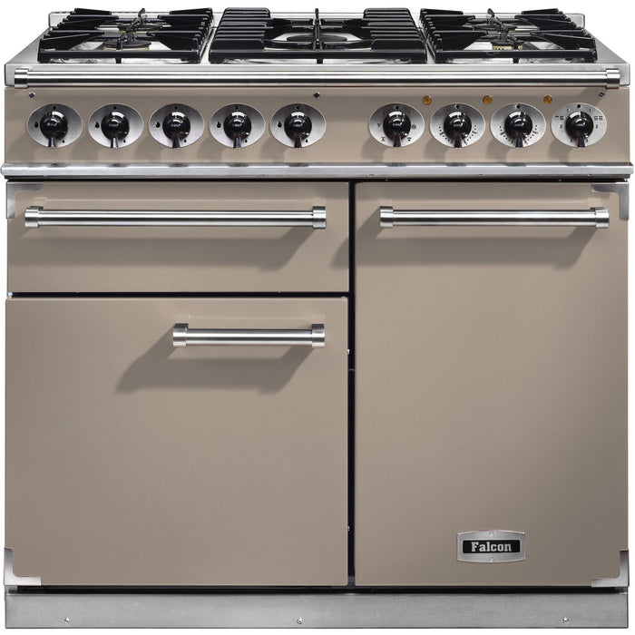 Piano de cuisson gaz FALCON Semi Pro DELUXE 100 FAUVE NICKEL BROSSÉ