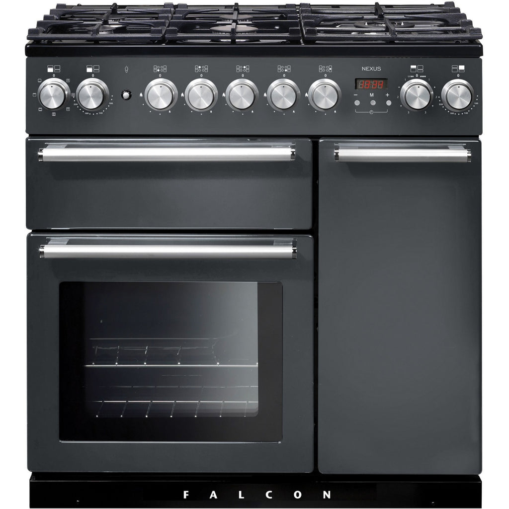 Piano de cuisson gaz FALCON NEXUS90 MIXT ARDOISE CHROME