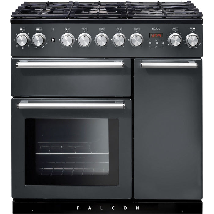 Piano de cuisson gaz FALCON NEXUS90 MIXT ARDOISE CHROME