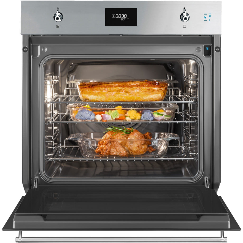 Four encastrable SMEG SOP6301S2X - Combiné vapeur - Chaleur pulsée - Pyrolyse