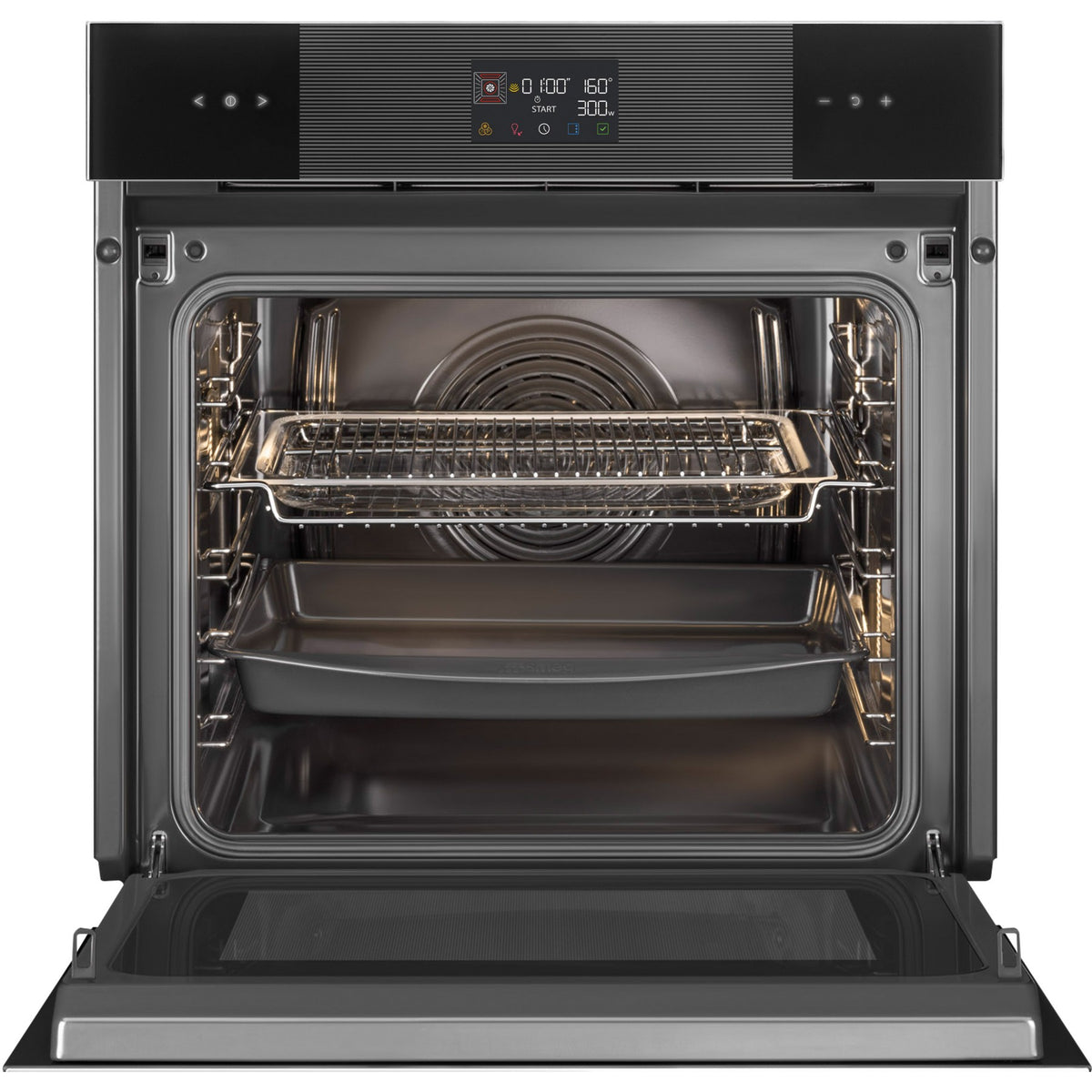 Four micro onde combiné SMEG SO6102M2B3 - Hydrolyse - Porte froide - Rails télescopiques - Écran tactile
