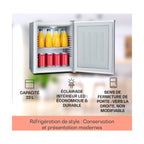 Mini réfrigérateur KLARSTEIN Happy Hour 26L 5-15°C 23 dB LED inox