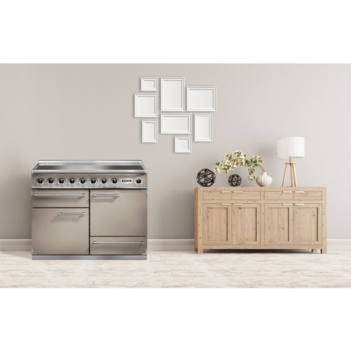 Piano de cuisson induction FALCON Semi Pro DELUXE 110 FAUVE NICKEL BROSSÉ
