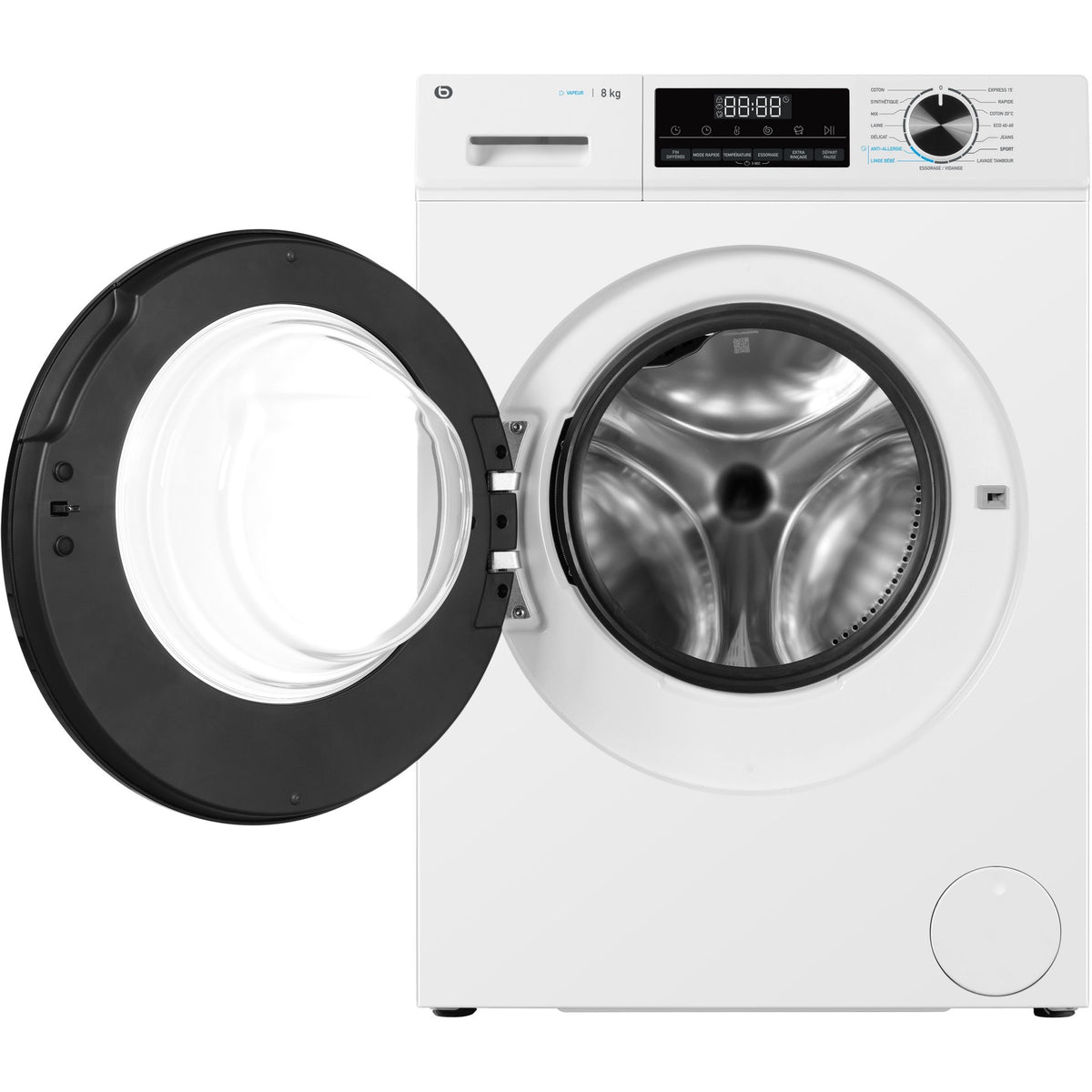 Lave linge hublot ESSENTIELB ELF814-5b - 8 kg - 1400 tr/min - Classe A - Moteur induction