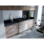 Piano de cuisson gaz FALCON ELISE90 MIXT BLANC
