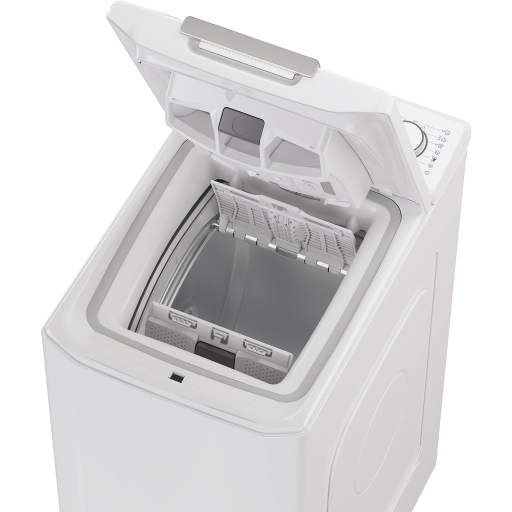 Lave linge top CANDY TCA474TM5-S - 7 kg - 1400 tr/min - Classe A - Moteur induction - Connecté