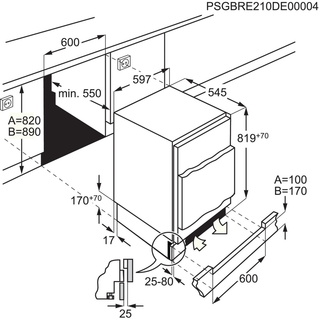 Réfrigérateur top encastrable AEG OSF6I82EF